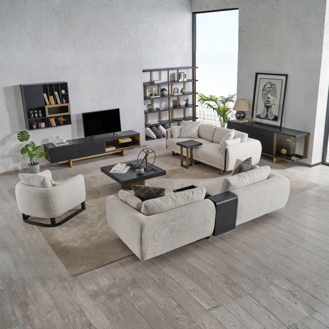 Stella Siyah Koltuk Takım