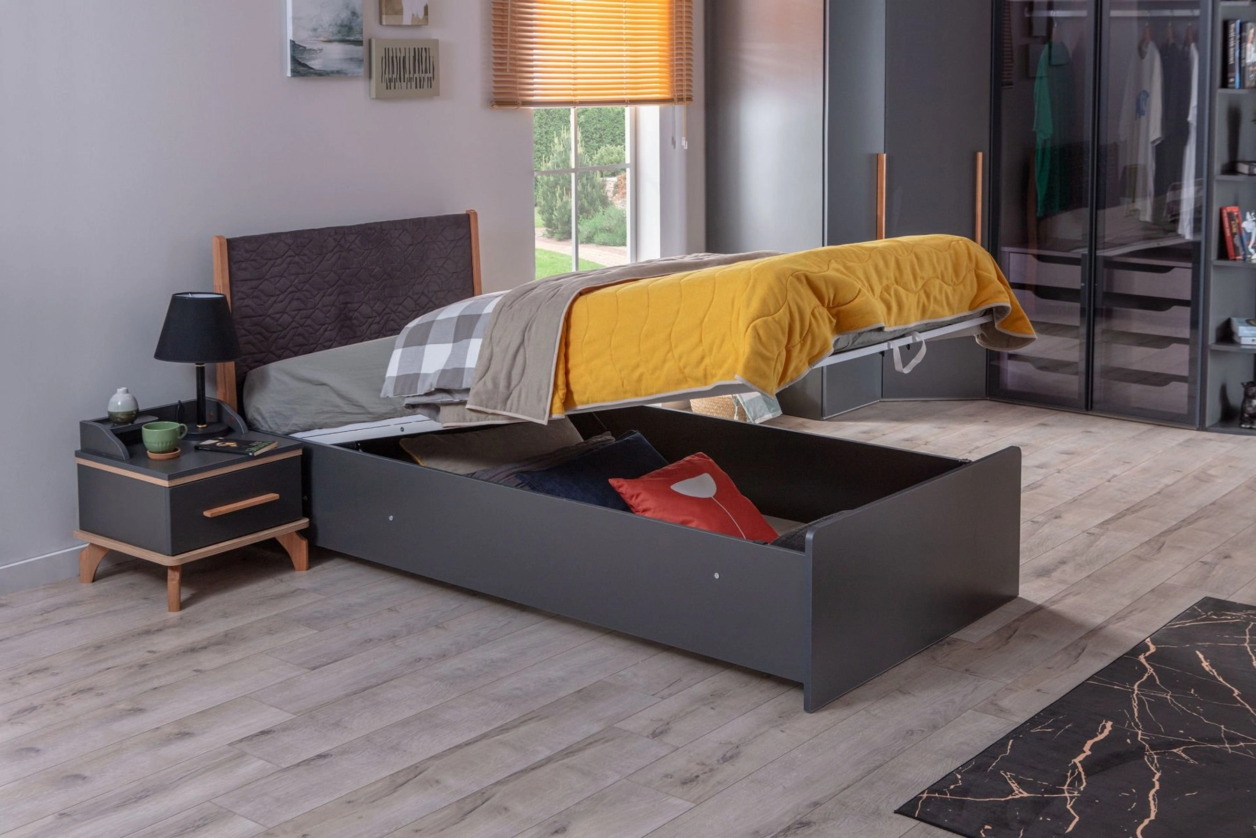 Loft Bazalı Karyola 120 x 200