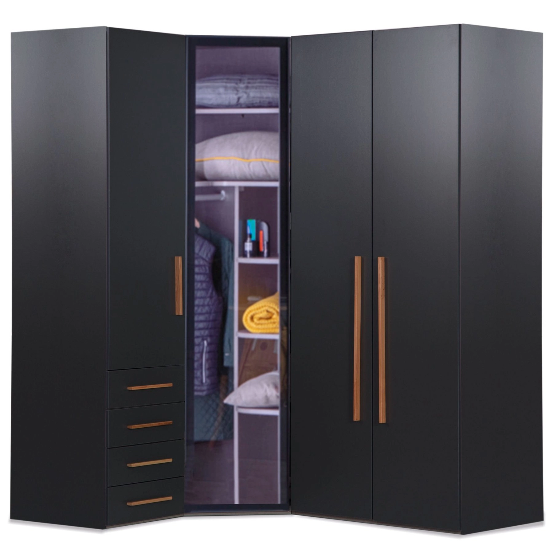Puzzle Loft 4 Kapılı Köşe Dolap 842