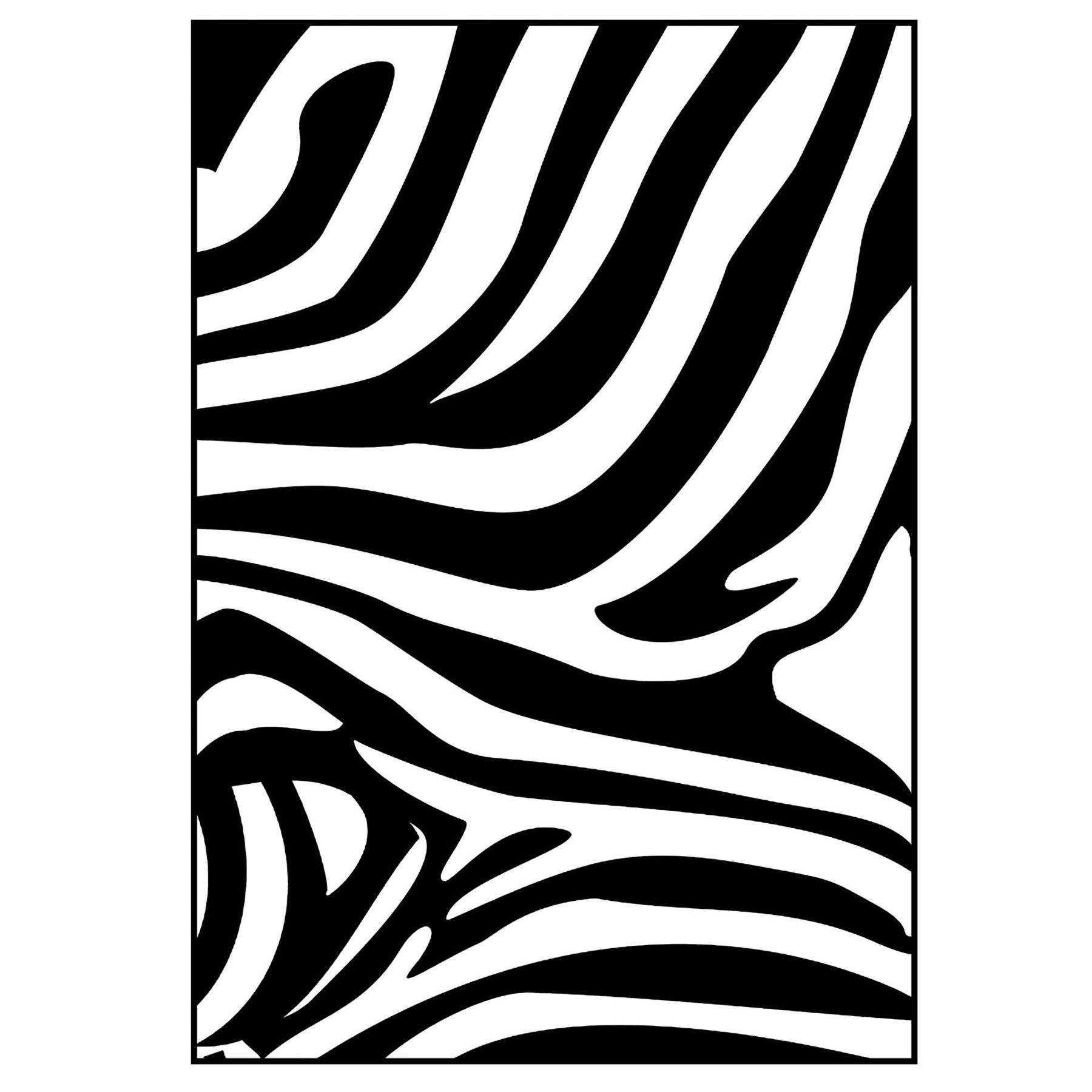 Zebra Halı (Siyah)
