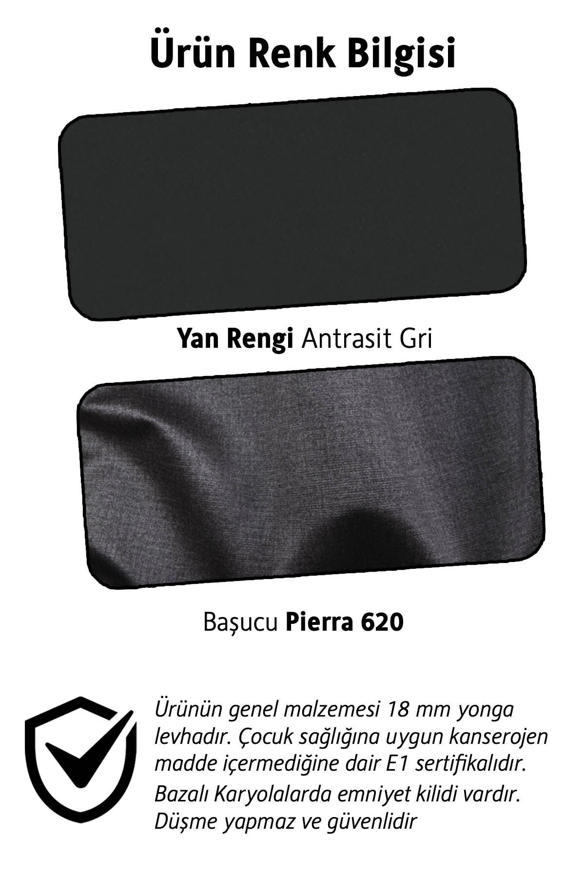 Loft Bazalı Karyola 120 x 200