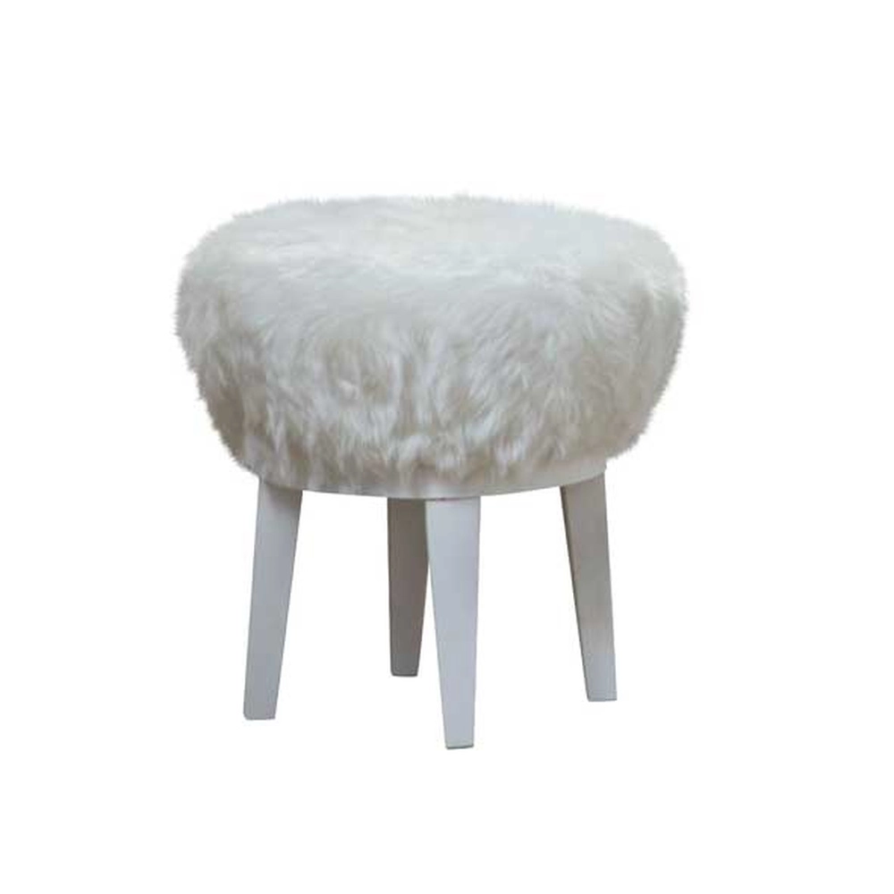 Peluş Puf (Beyaz)