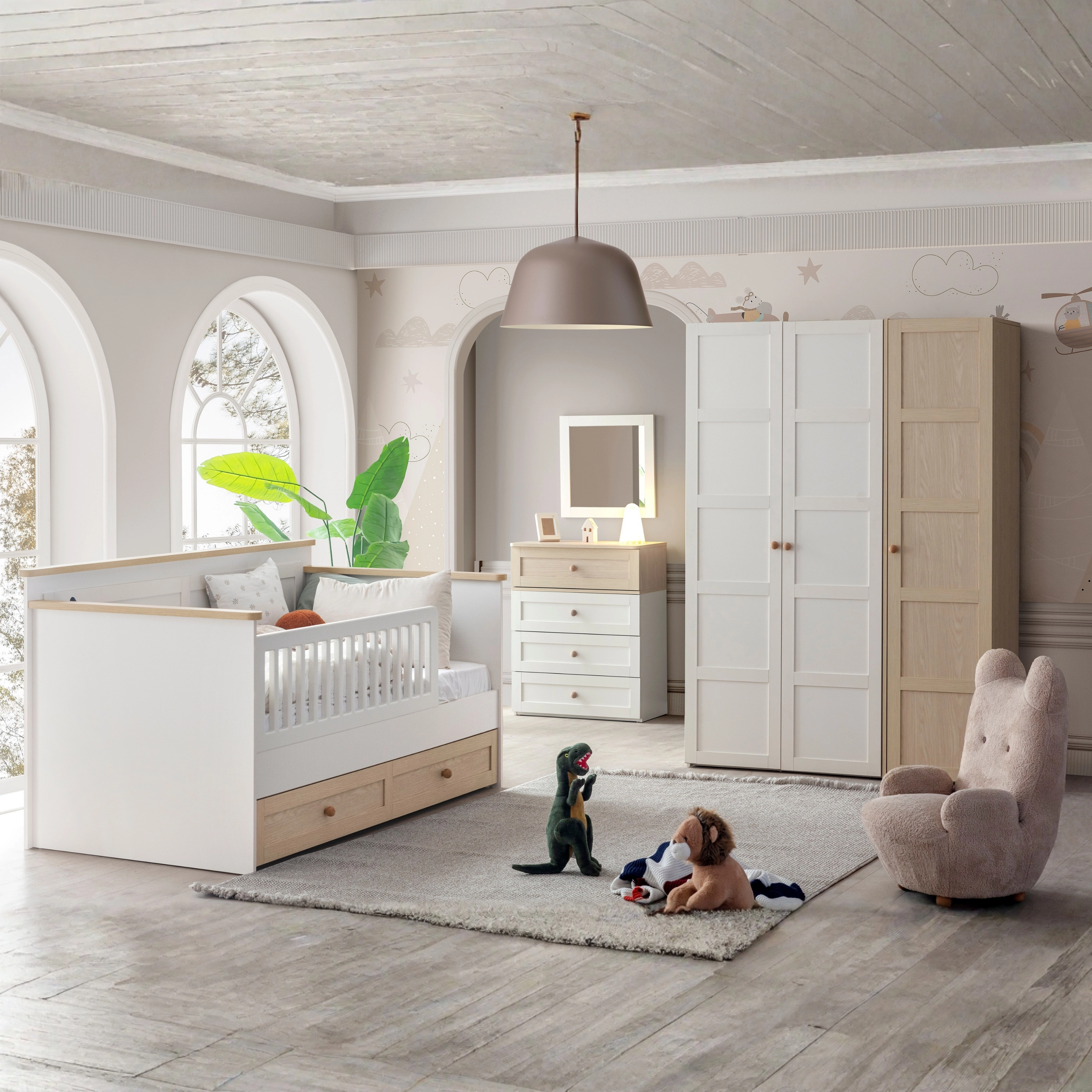 Dünya Toddler Karyola 90x190 ( Yavru Yatak Dahil )