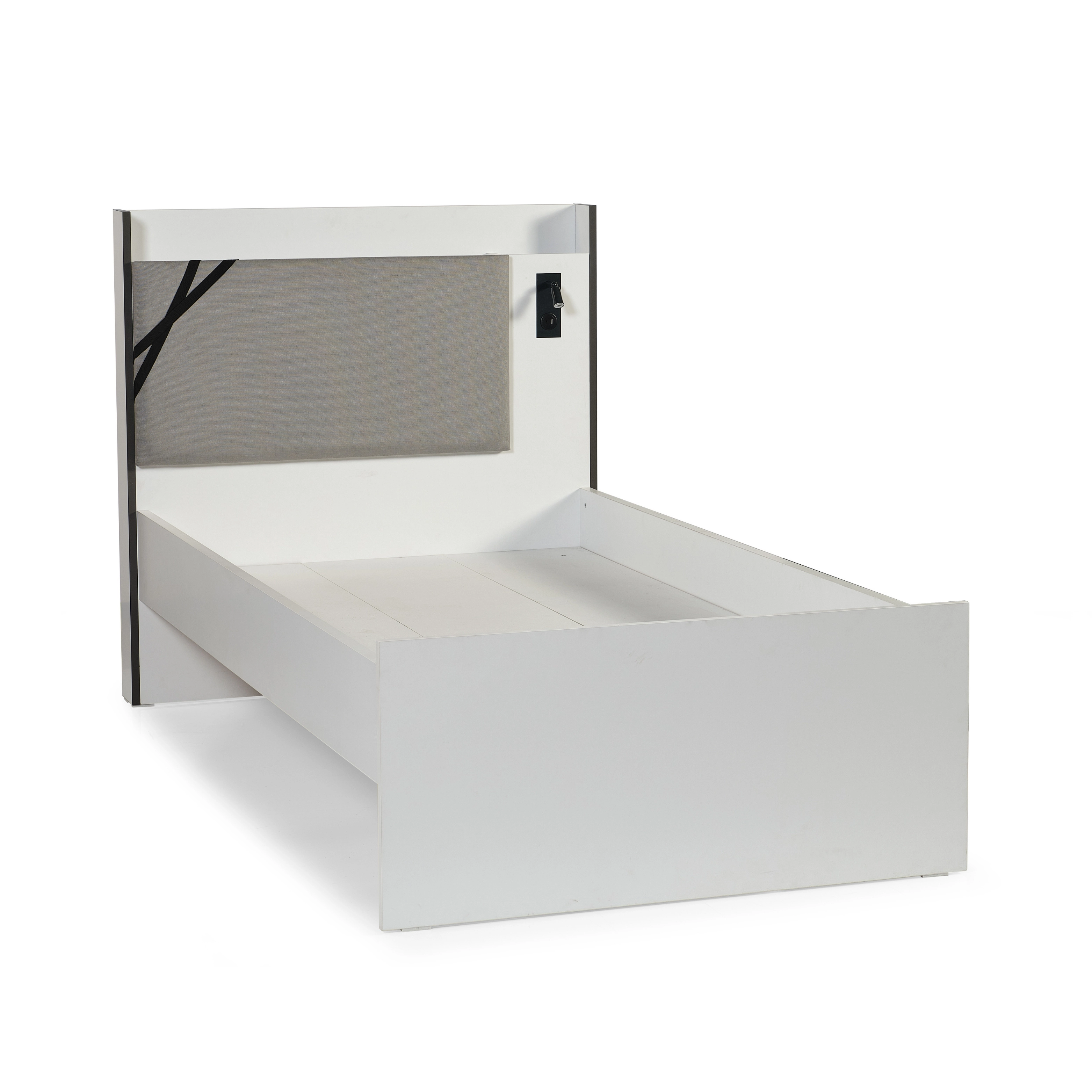 Infınıty Başlıklı Karyola 100X200 Mat Beyaz D.Y.