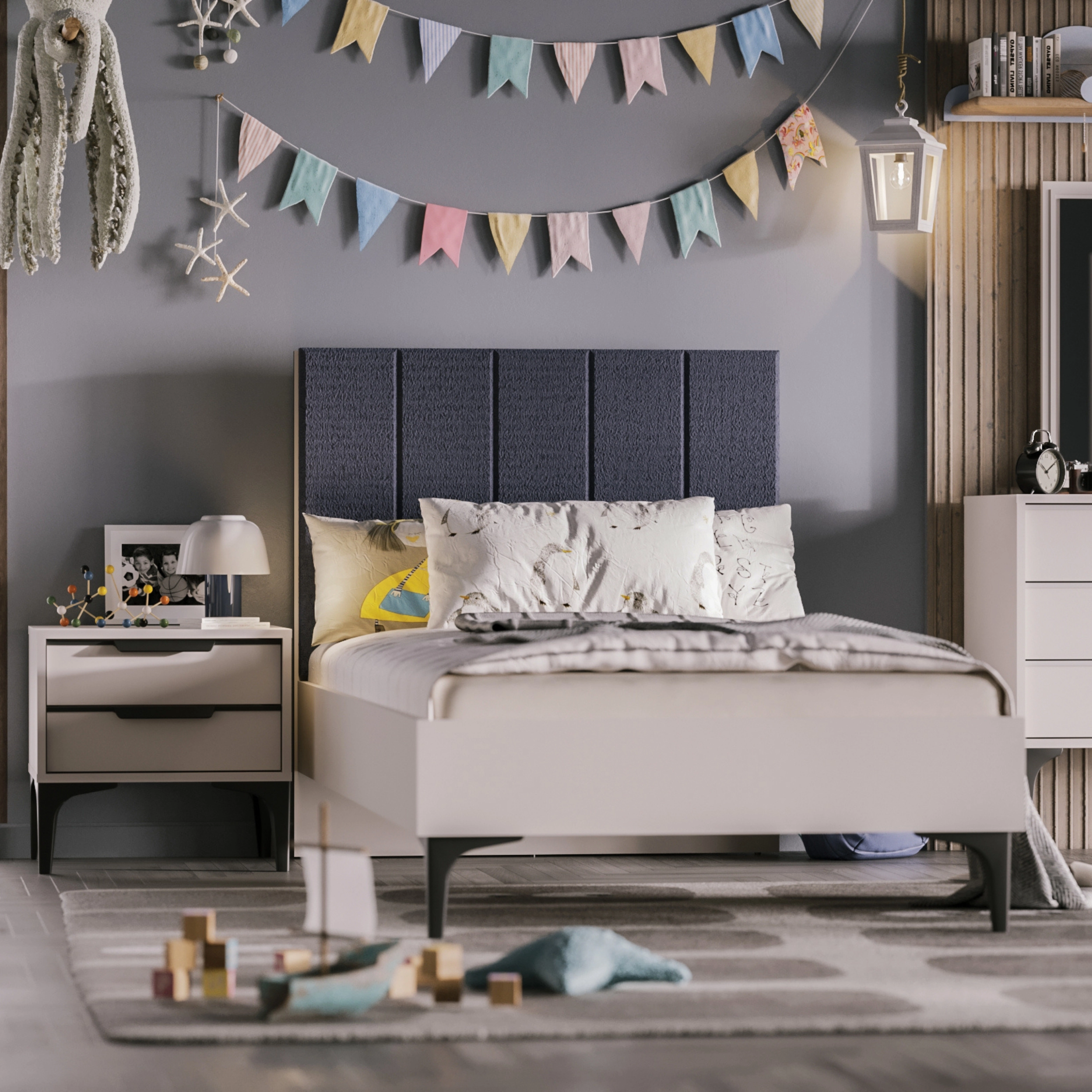 Kolezyum Ay Başlıklı Karyola 120x200