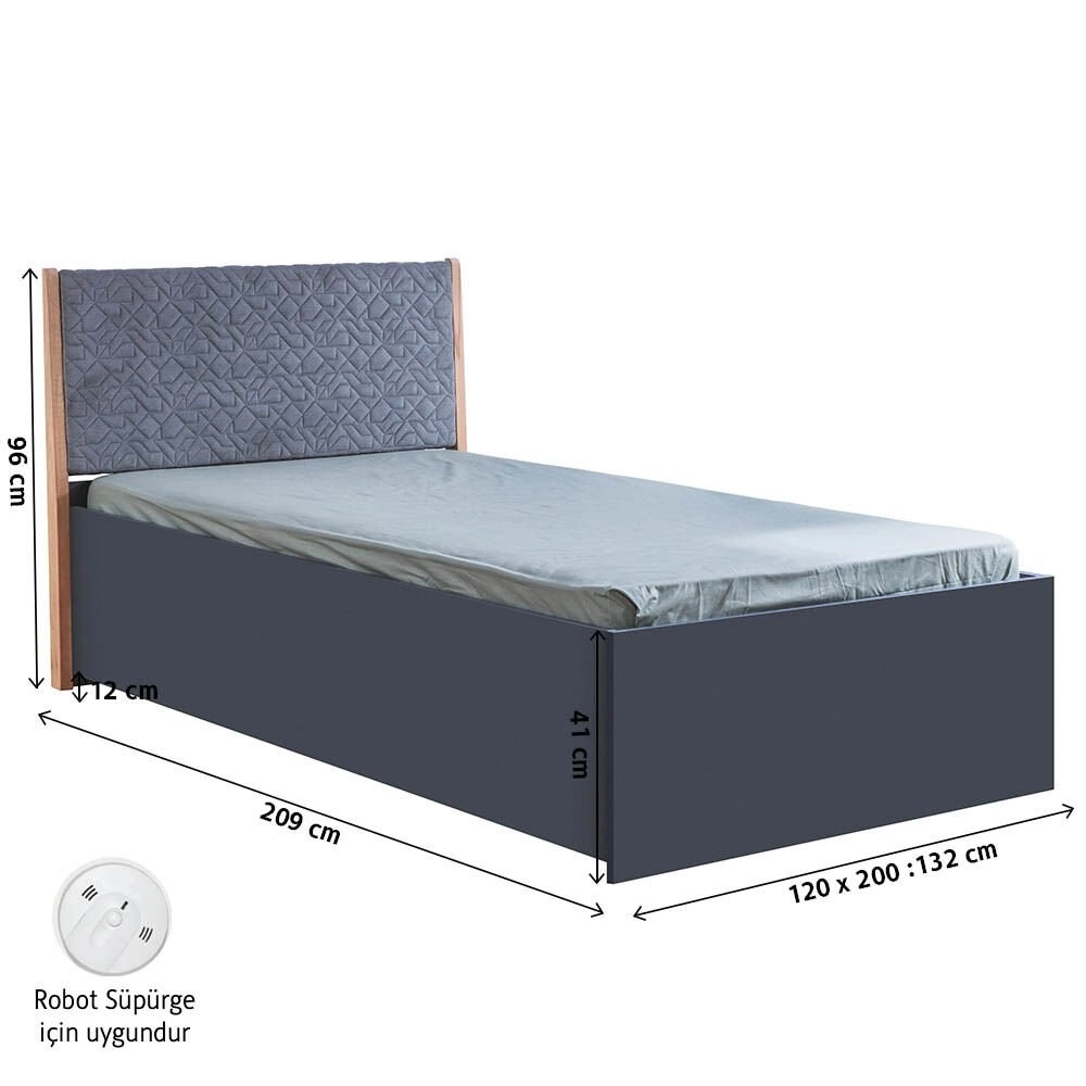 Loft Bazalı Karyola 120 x 200