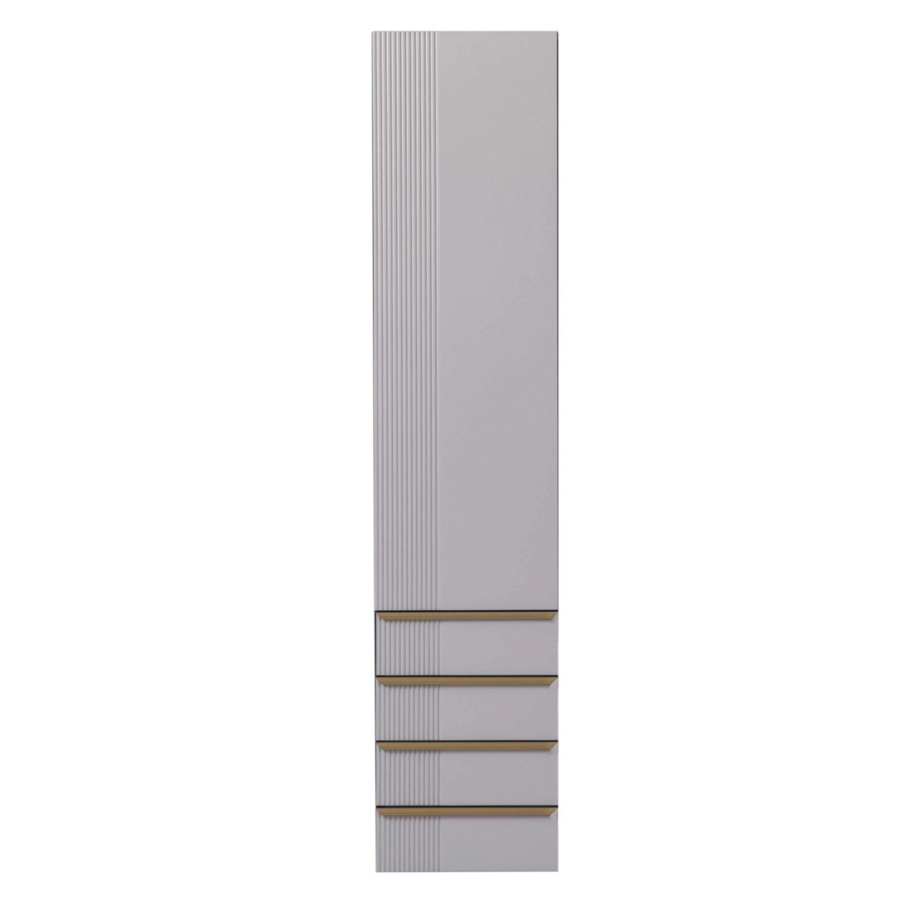 Puzzle Boyalı 1 Mdf Kapak + Çekmeceleri Elegant (Buz Gri)