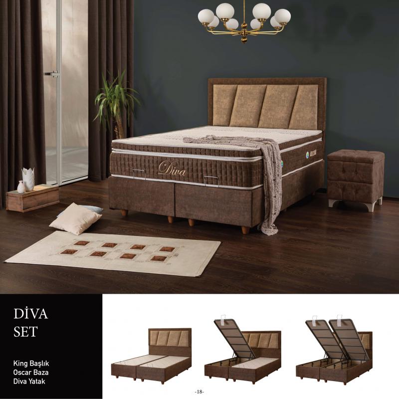 Sies Diva Set (King Başlık)-(90X190)