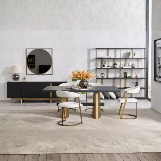 Stella Siyah Yemek Odası