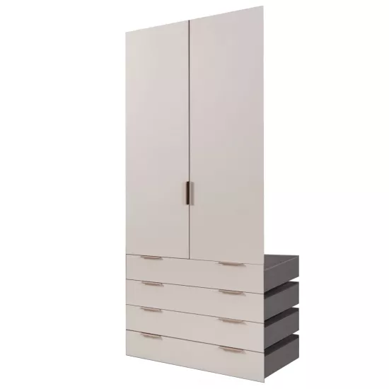 Puzzle 2 Kapak + Çekmeceleri (Vizon-Bej)
