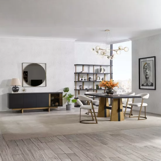 Stella Siyah Yemek Odası