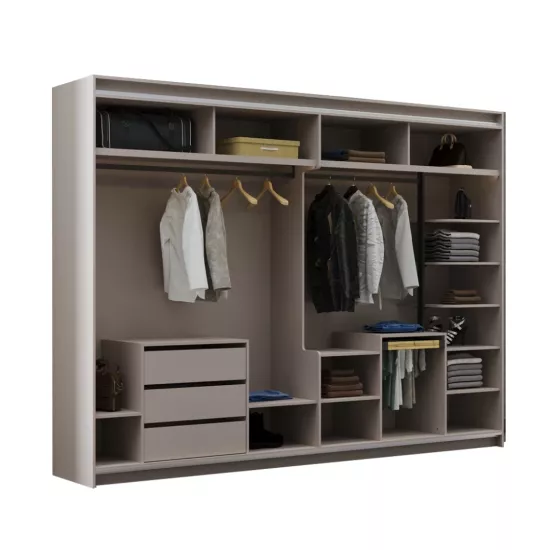 Mia X Akordiyon Dolap Camlı 300 Cm