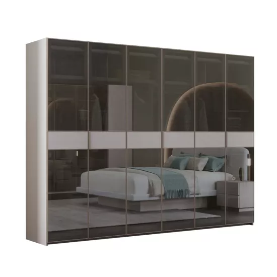 Mia X Akordiyon Dolap Camlı 300 Cm