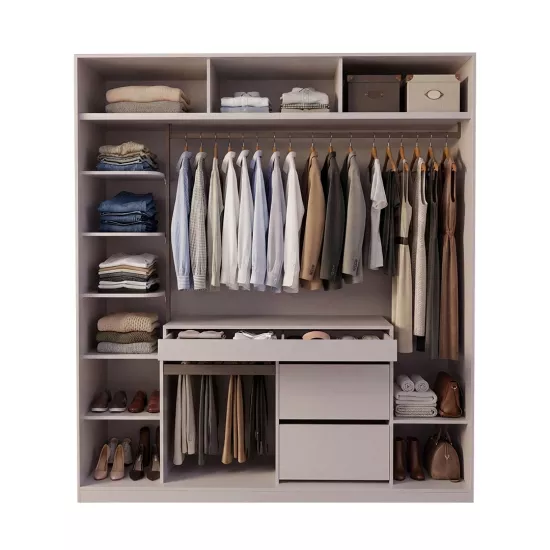 Mia X Akordiyon Dolap Camlı 200 Cm