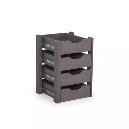 Puzzle Boyalı 1 Mdf Kapak + Çekmeceleri Elegant (Buz Gri)
