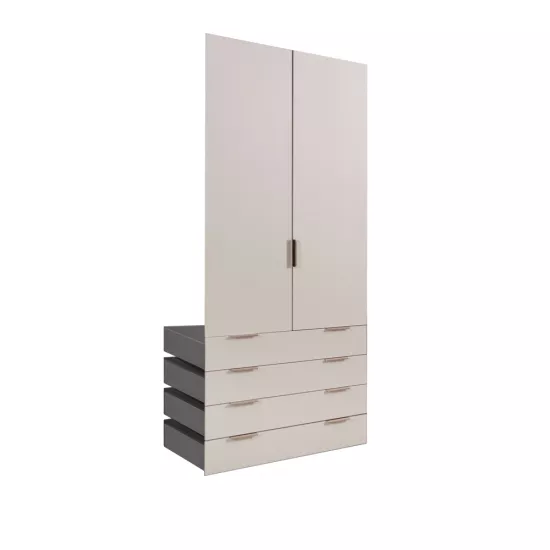 Puzzle 2 Kapak + Çekmeceleri (Vizon-Bej)