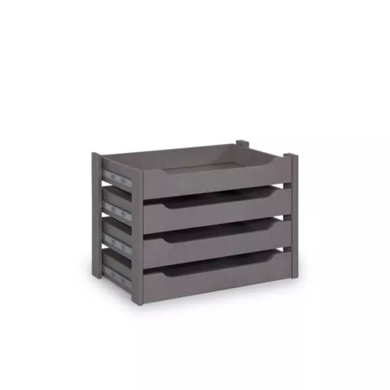 Puzzle 2 Kapak + Çekmeceleri (Düz Beyaz)