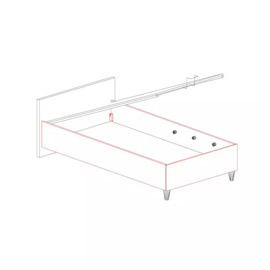 Halikarnas Başlıklı Bazalı Karyola 100x200