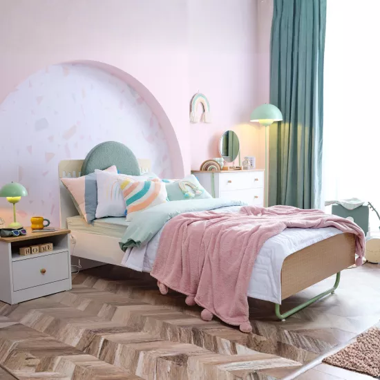 Jolly Başlıklı Karyola 120X200 Su Yeşili