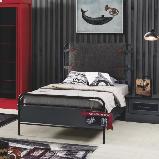 London Başlıklı Karyola 120X200 Antrasit