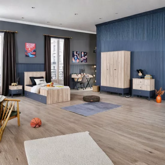Bergama 4’lü Takım (3K Gardrop + Ç.Masası + 100x200 Karyola + Komodin)