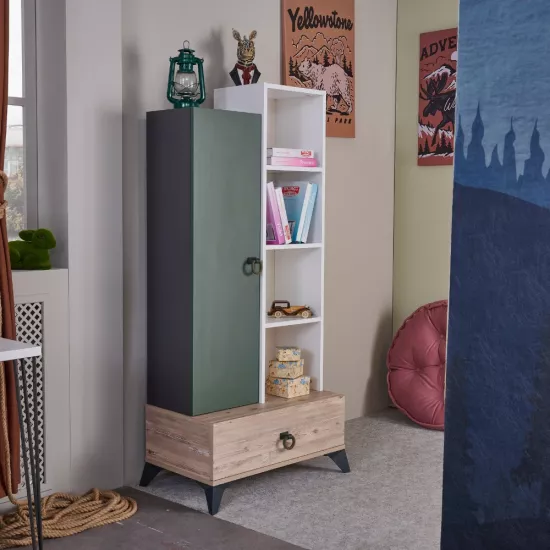 Camp Çocuk Takımı (3K Gardrop + Şifonyer + 90x190 Montessori)