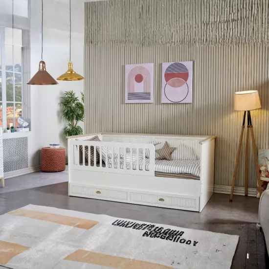 Line Çocuk Takımı (3K Gardrop + Şifonyer + 100x200 Montessori & 90x190 Alt Karyola)