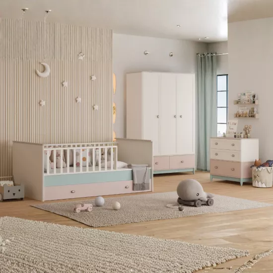 Love Çocuk Takımı (3K Gardrop + Şifonyer + 100x200 Montessori & 90x190 Alt Karyola)