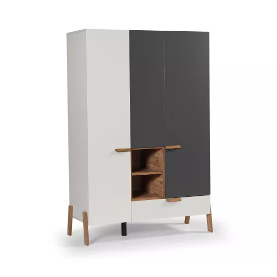 Motto 3 Kapaklı Gardrop Antrasit