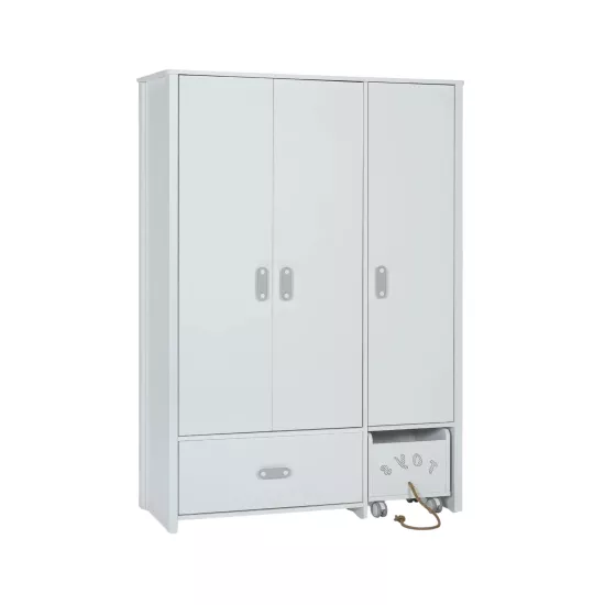 My World 3 Kapaklı Gardrop Mat Beyaz D.Y.