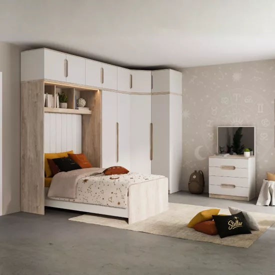 Optimum 1 Kapaklı Köşe Gardrop Gövde Mat Aytaşı