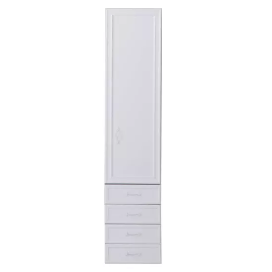 Puzzle 1 Çıtalı Mdf Kapak + Çekmeceleri Isabella (Düz Beyaz)