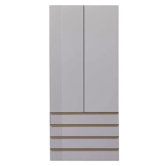 Puzzle 2 Boyalı Mdf Kapak + Çekmeceleri Elegant (Buz Gri)