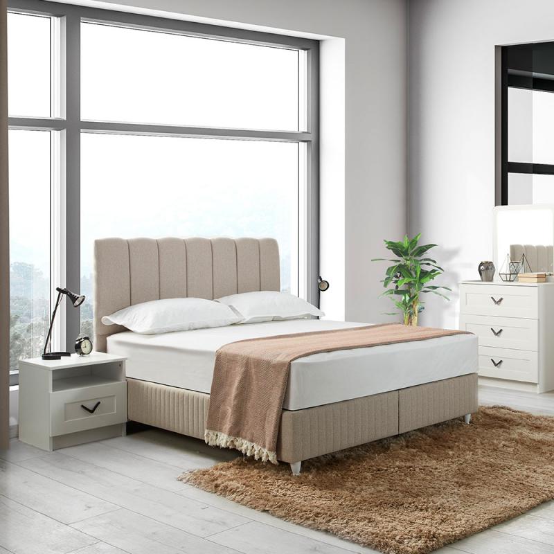 Soft Mini Yatak Odası Takımı Beş Kap. D.(Baza + Başlıklı)