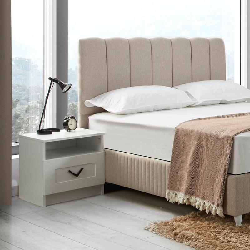 Soft Mini Yatak Odası Takımı Üç + Köşe + İki Kap. D.(Baza + Başlıklı)
