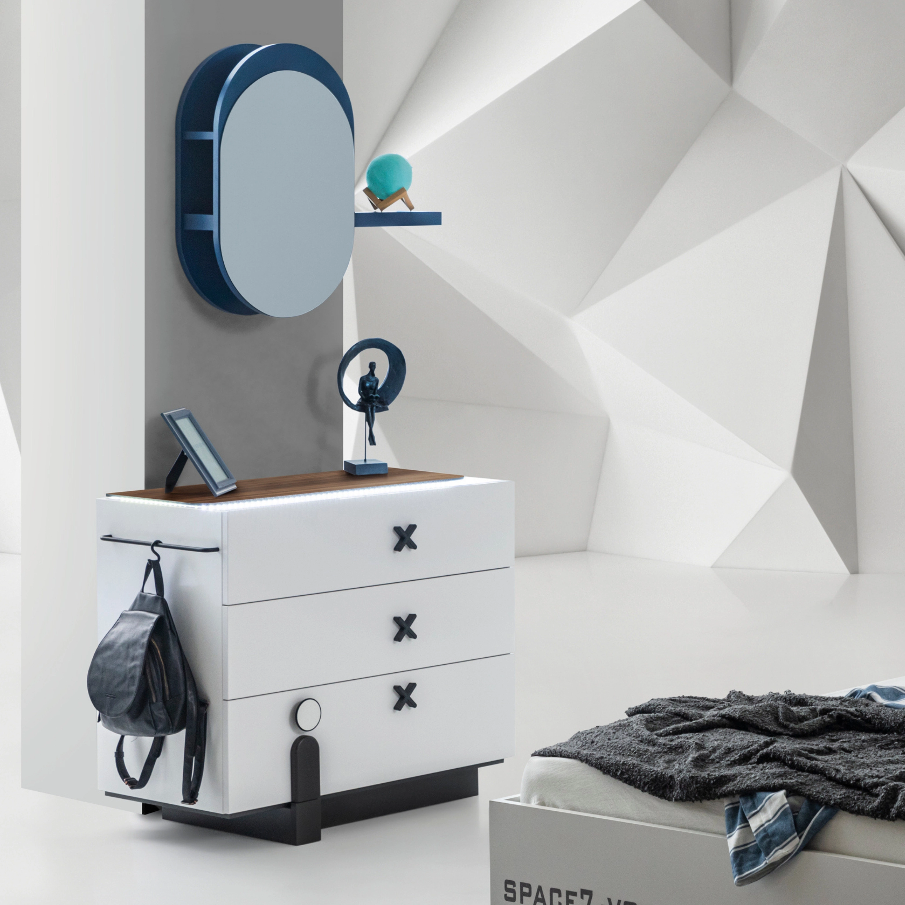 Space 7 Şifonyer (Aynalı)