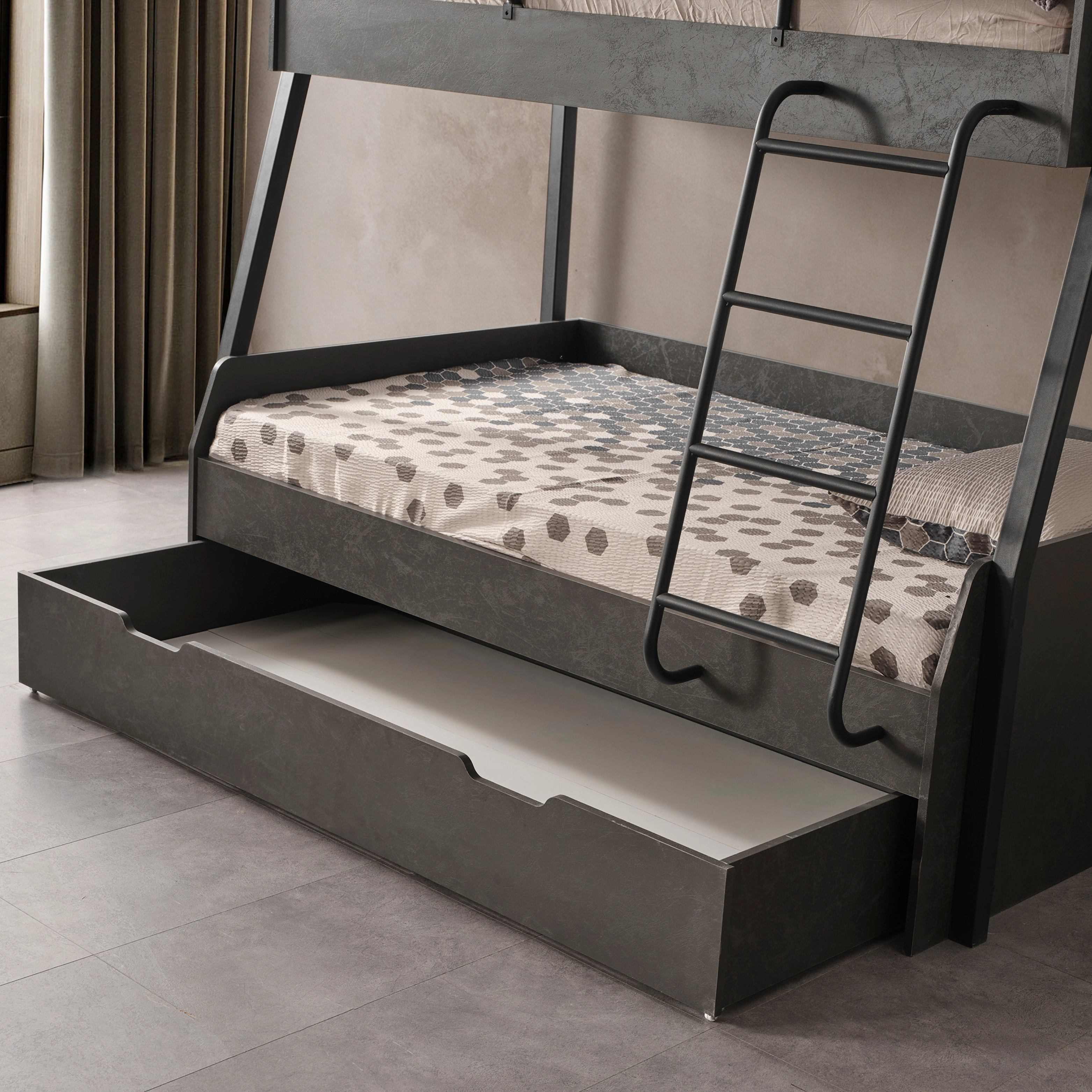 Storm Siyah Metal Ranza 100*200 ( Alt Karyola Dahildir)